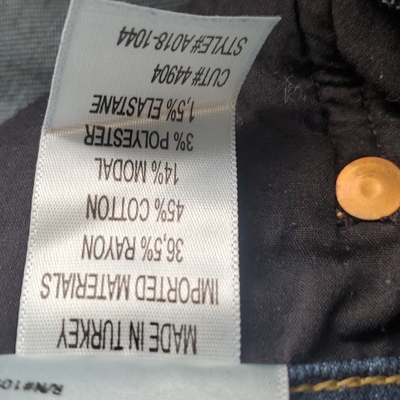 Agolde Dark Medium Wash Mid Rise Skinny Blue Jeans Size 25 Waist 25 Inches - Picture 5 of 6